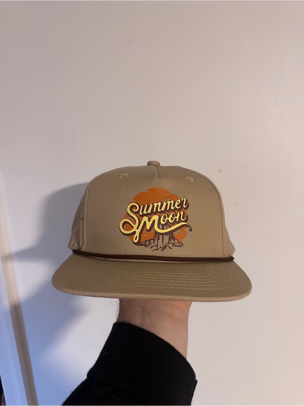 Summer Moon Khaki Snapback Hat